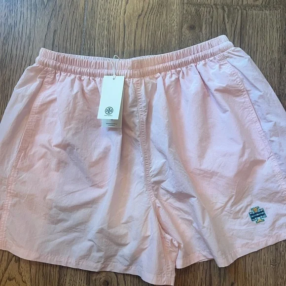 Tory Burch Women's USL Camp Performance Nylon Relaxed Shorts Tory Pink